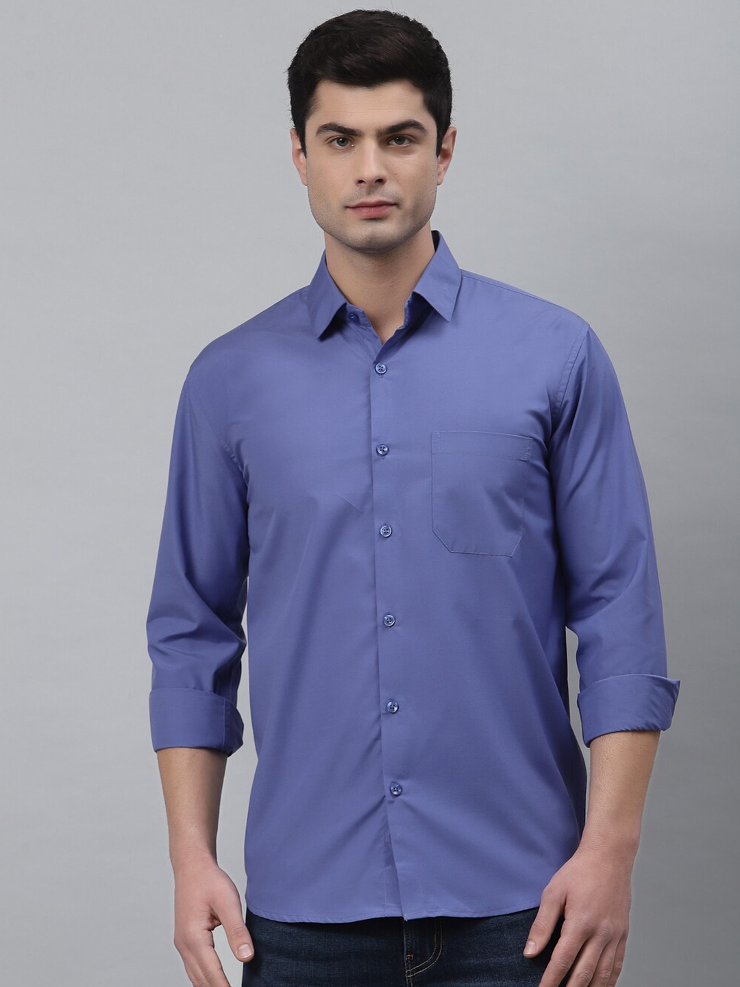 

NEUDIS Men Blue Classic Regular Fit Casual Shirt