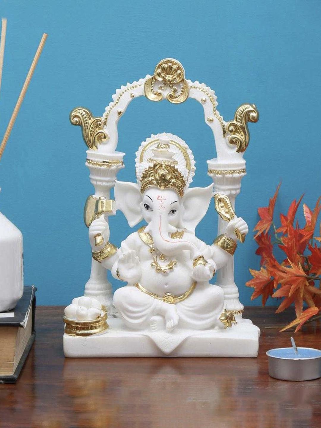 

Athome by Nilkamal White Ganesha Showpiece