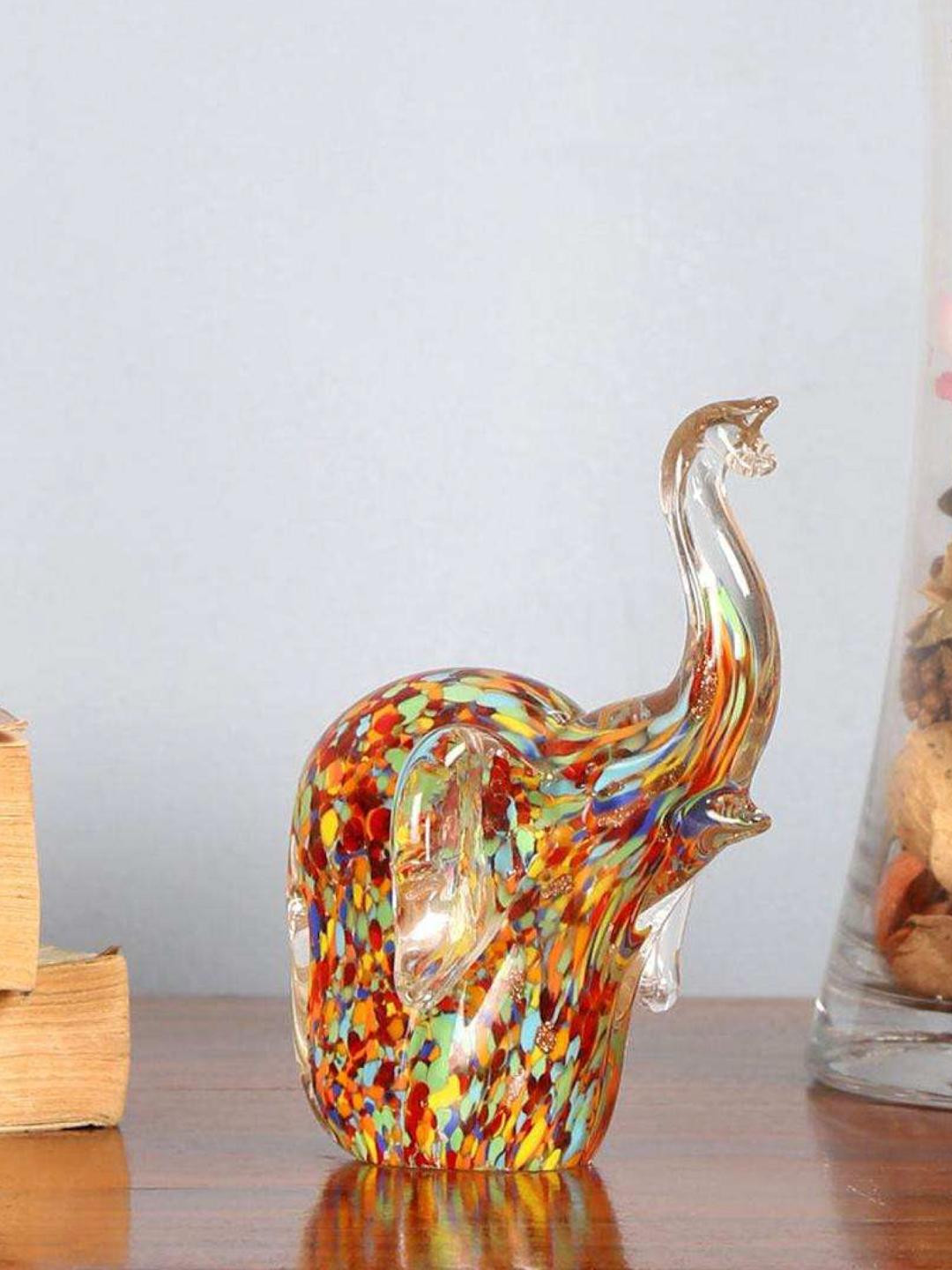 

Athome by Nilkamal Red & Seagreen Elephant Showpiece