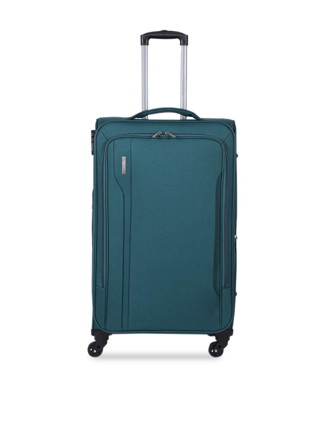 

Teakwood Leathers Teal Solid Trolley Suitcase- Large