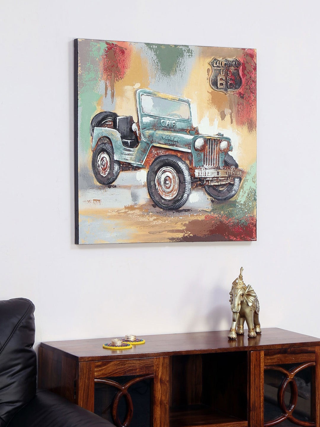 

Athome by Nilkamal Emboss Jeep Green Photo Frame
