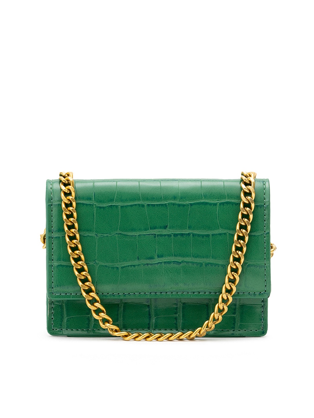 

MIRAGGIO Texture Card Holder Crossbody Bag, Green