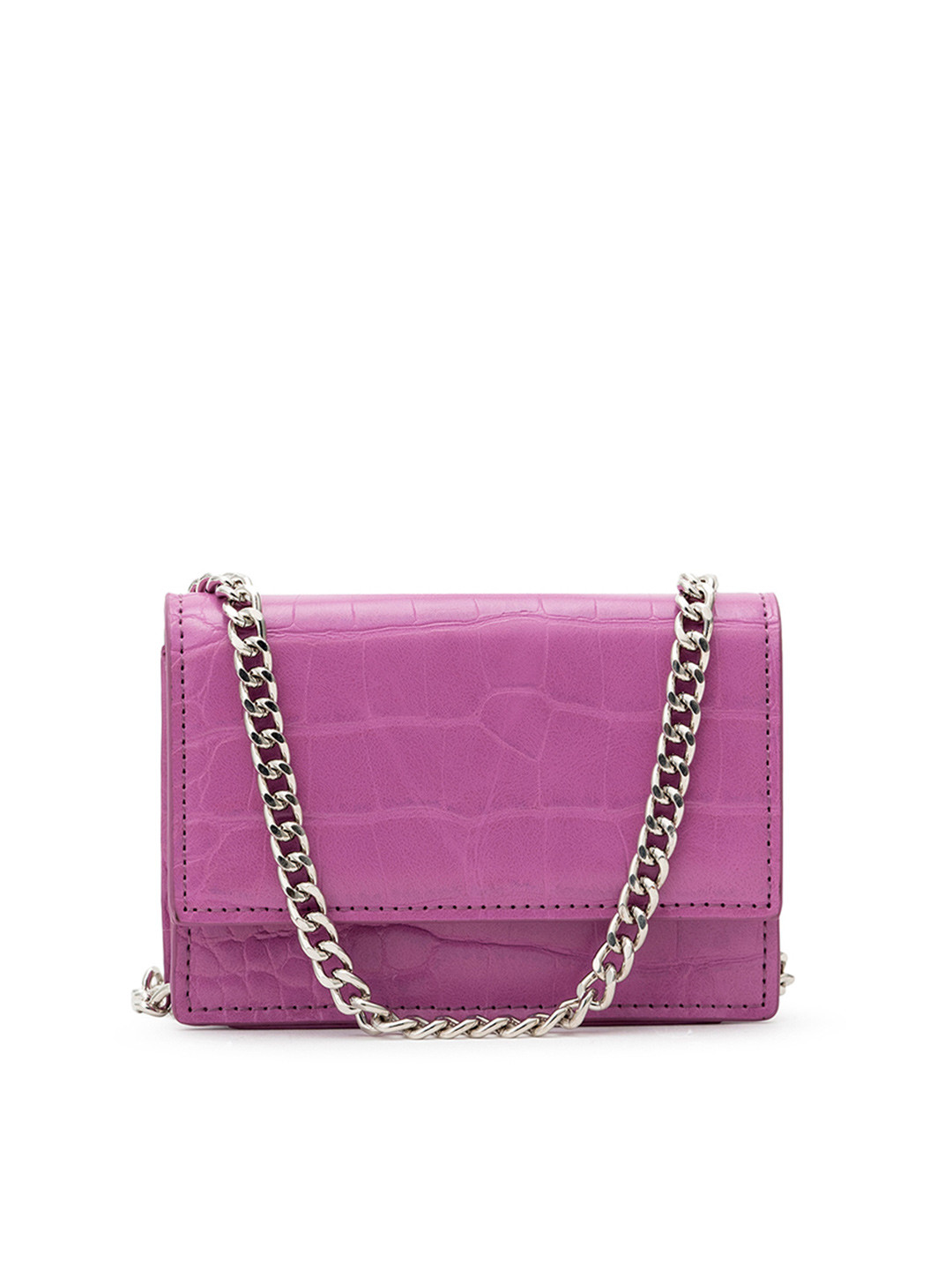 

MIRAGGIO Textured Sling Bag, Pink
