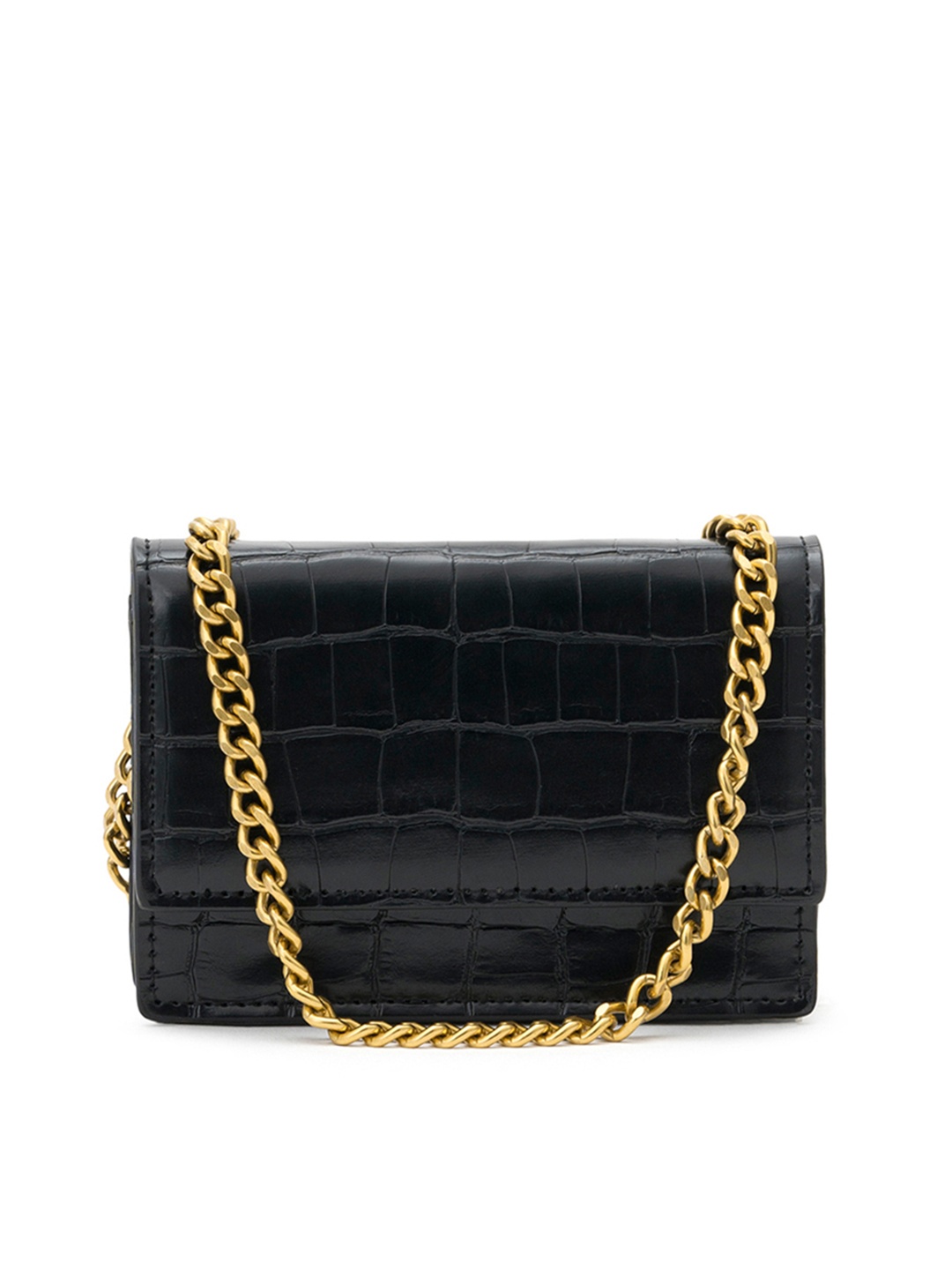 

MIRAGGIO Texture Card Holder Crossbody Bag, Black