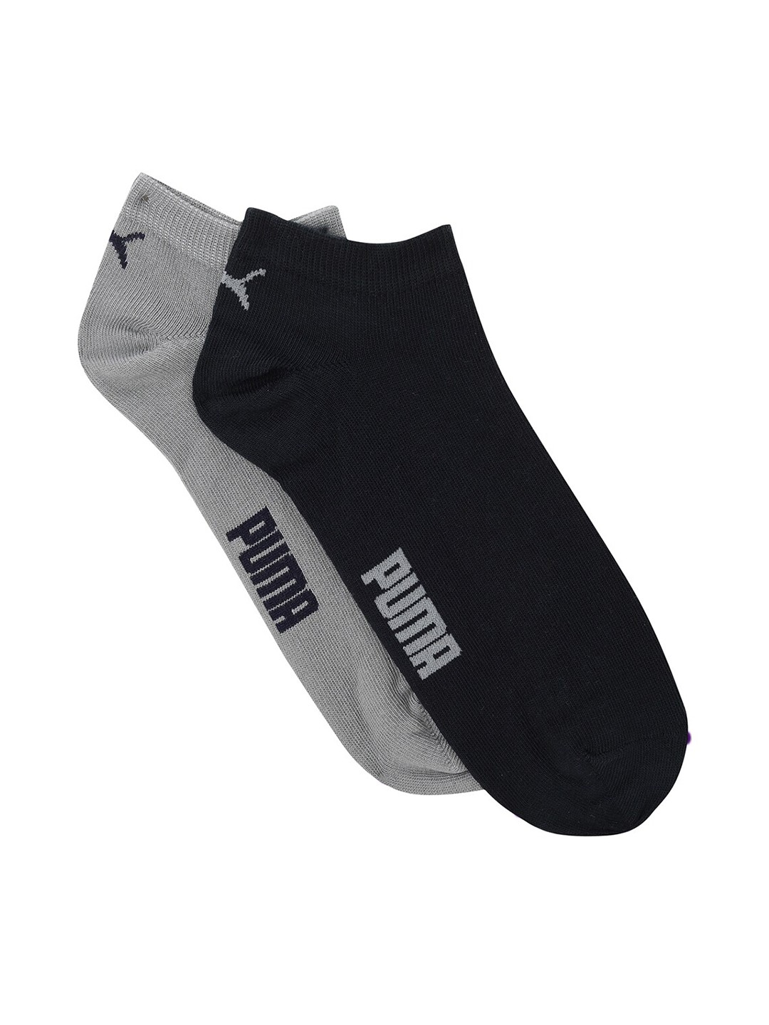 

Puma Unisex Navy Blue & Grey Pack of 2 Ankle Length Socks