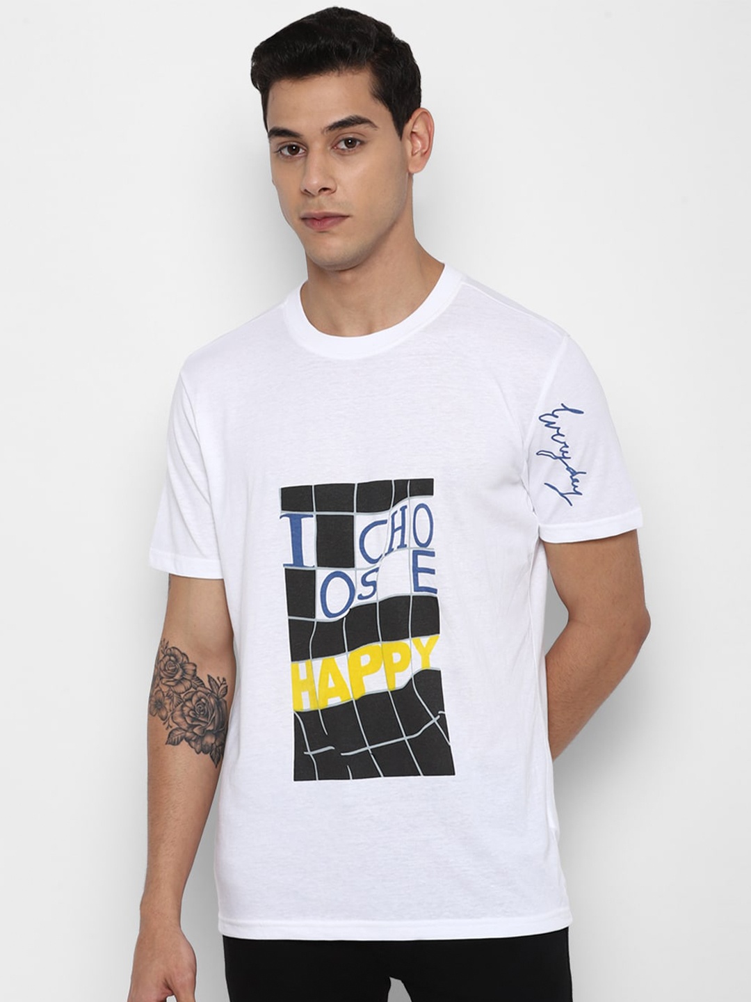 

FOREVER 21 Men White Printed T-shirt