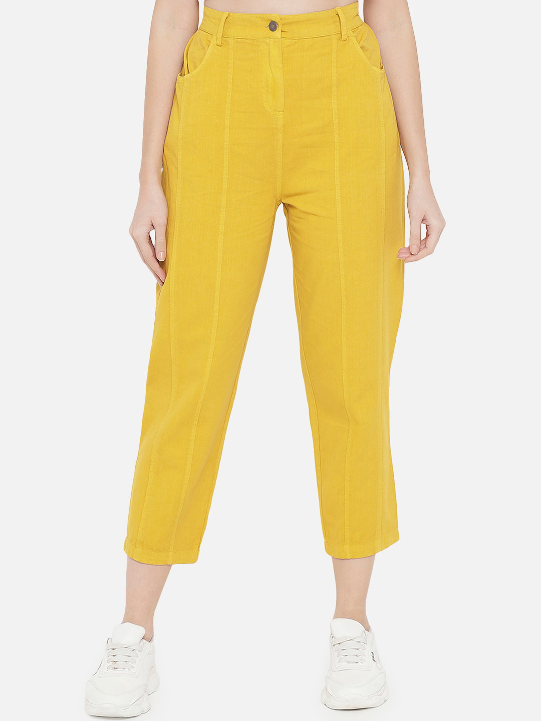 

Orchid Blues Women Yellow High-Rise Jeans