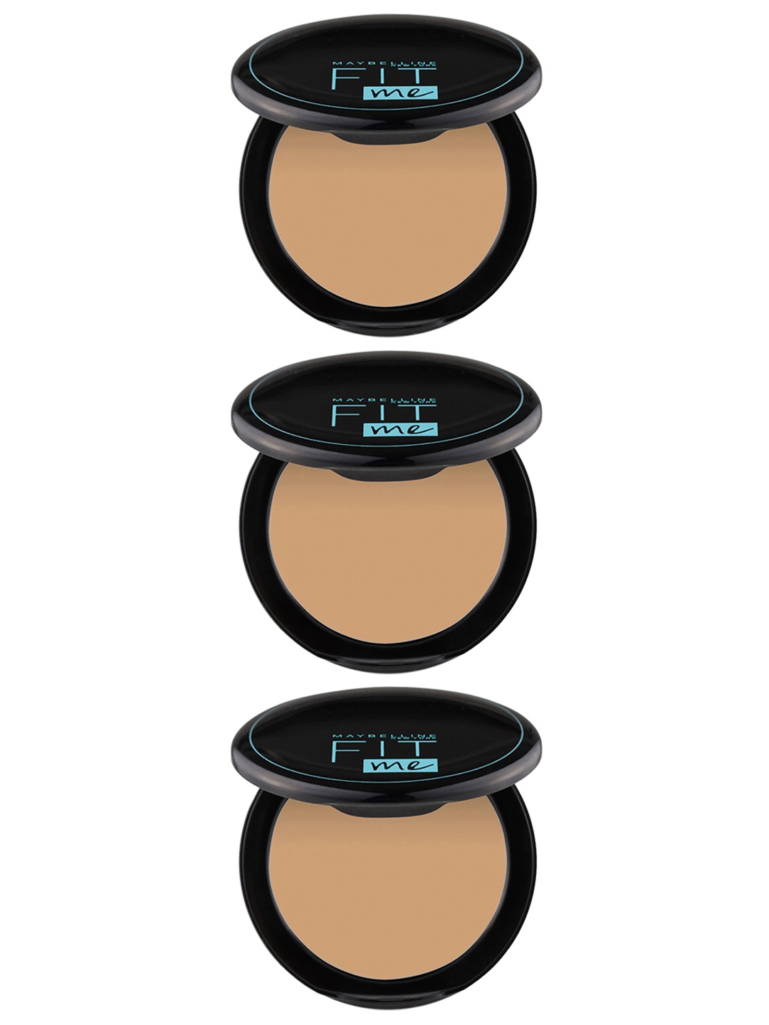 

Maybelline New York Set of 3 Fit Me 12Hr Oil Control Compacts - 220 Natural Beige