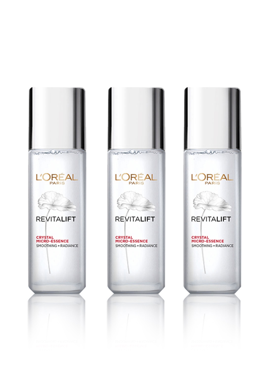 

LOreal Paris Set of 3 Revitalift Crystal Micro-Essence Face Serum - 22 ml each, White