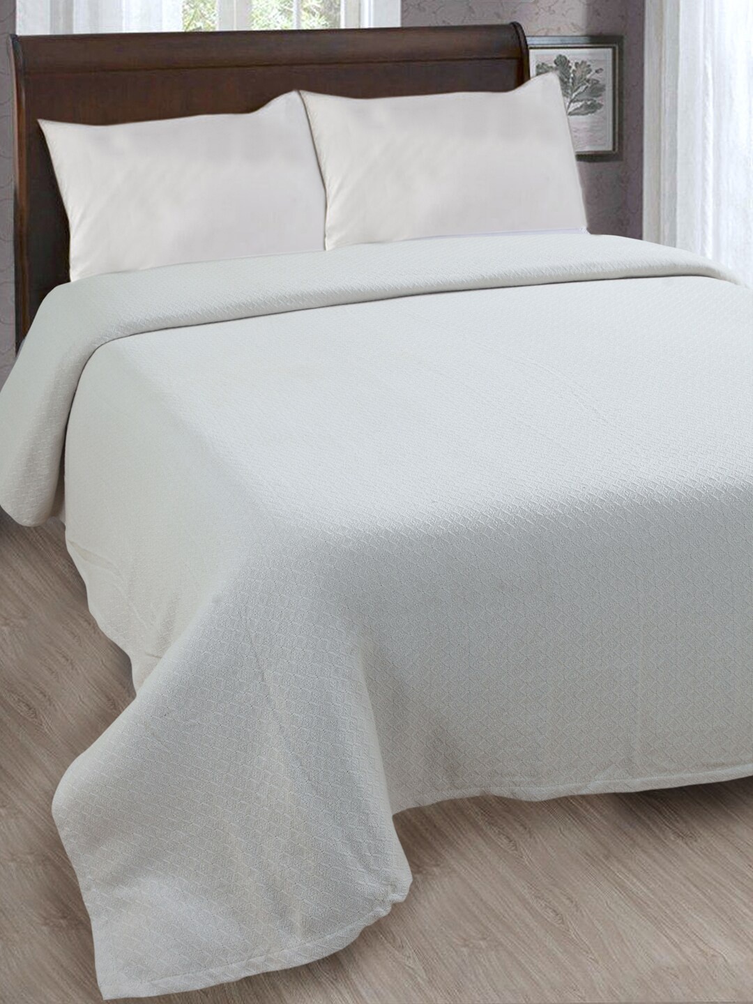 

AVI Living Grey Solid AC Room 350 GSM Double Bed Blanket