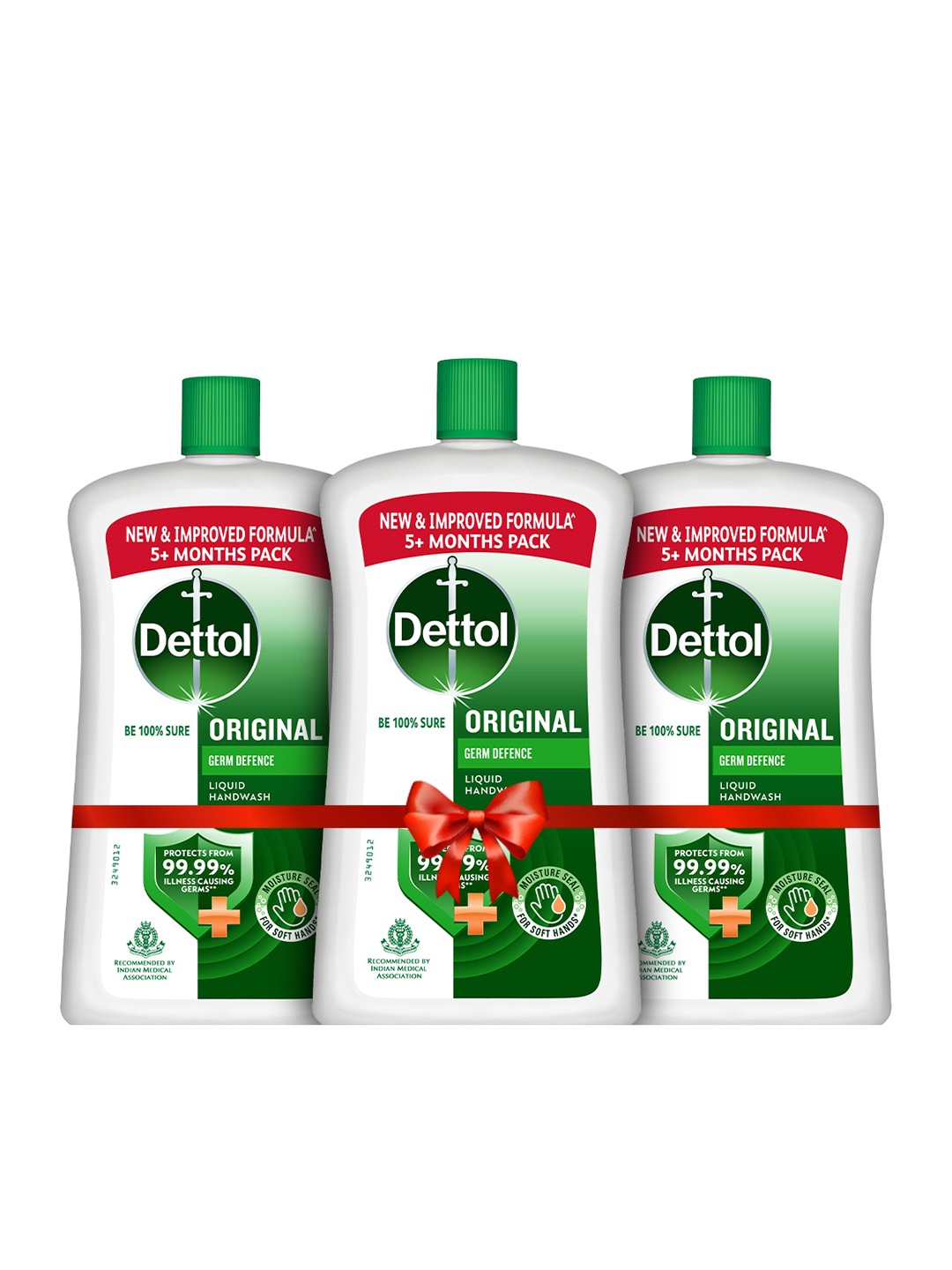 

Dettol Set of 3 Original Everyday Protection Liquid Hand Wash - 900 ml each, White