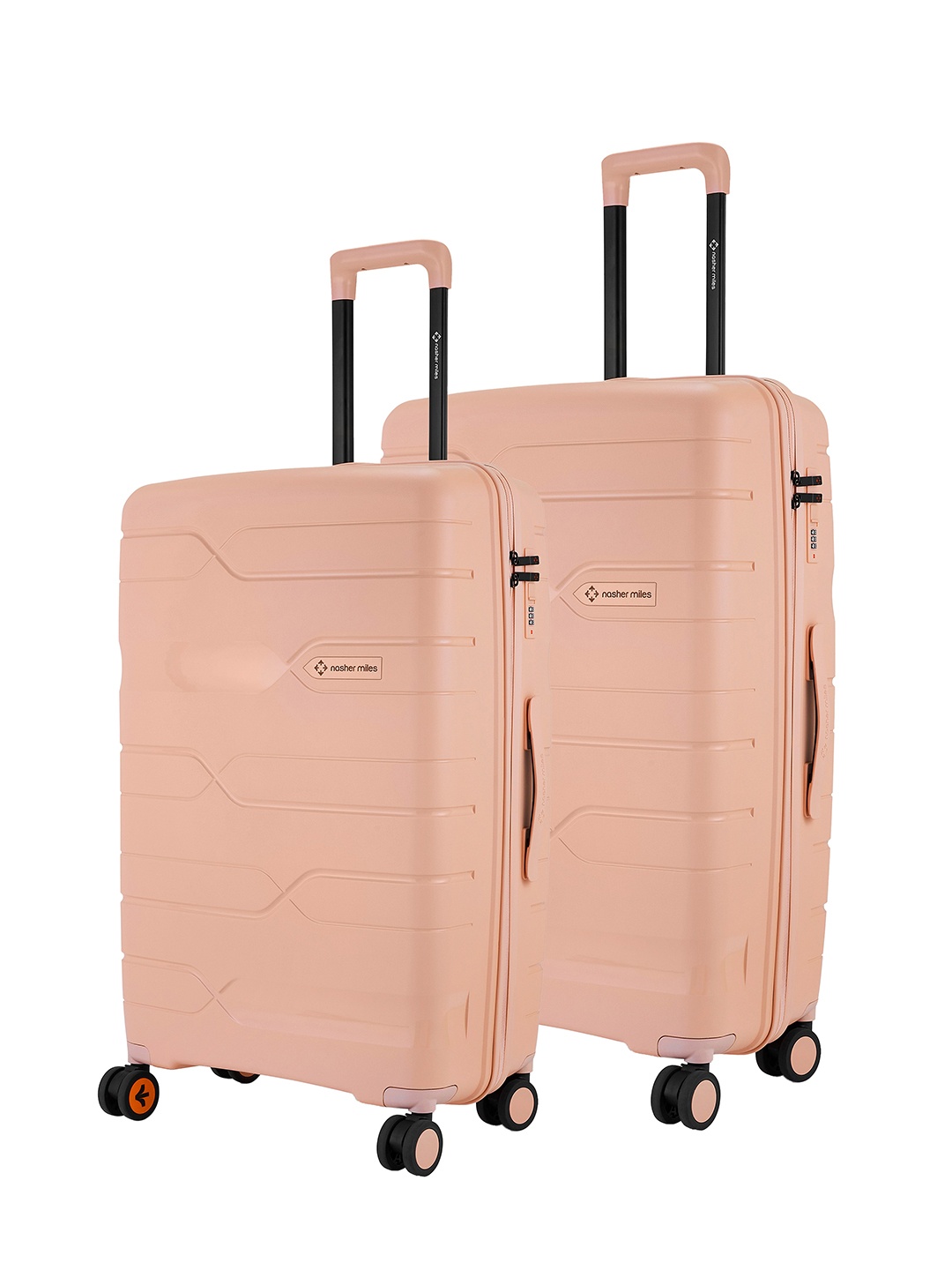 

Nasher Miles Paris Polypropylene Medium-Large Peach Trolley Bags (65-75 cm)