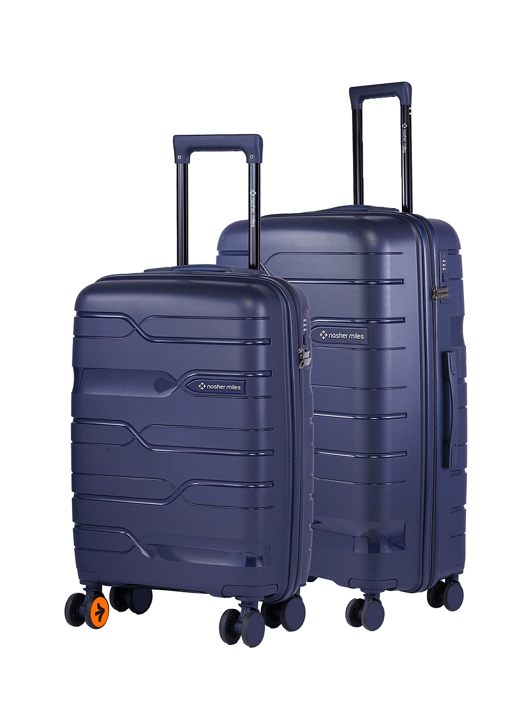 

Nasher Miles Paris Polypropylene Small-Medium Navy Blue Trolley Bags (55-65 cm)