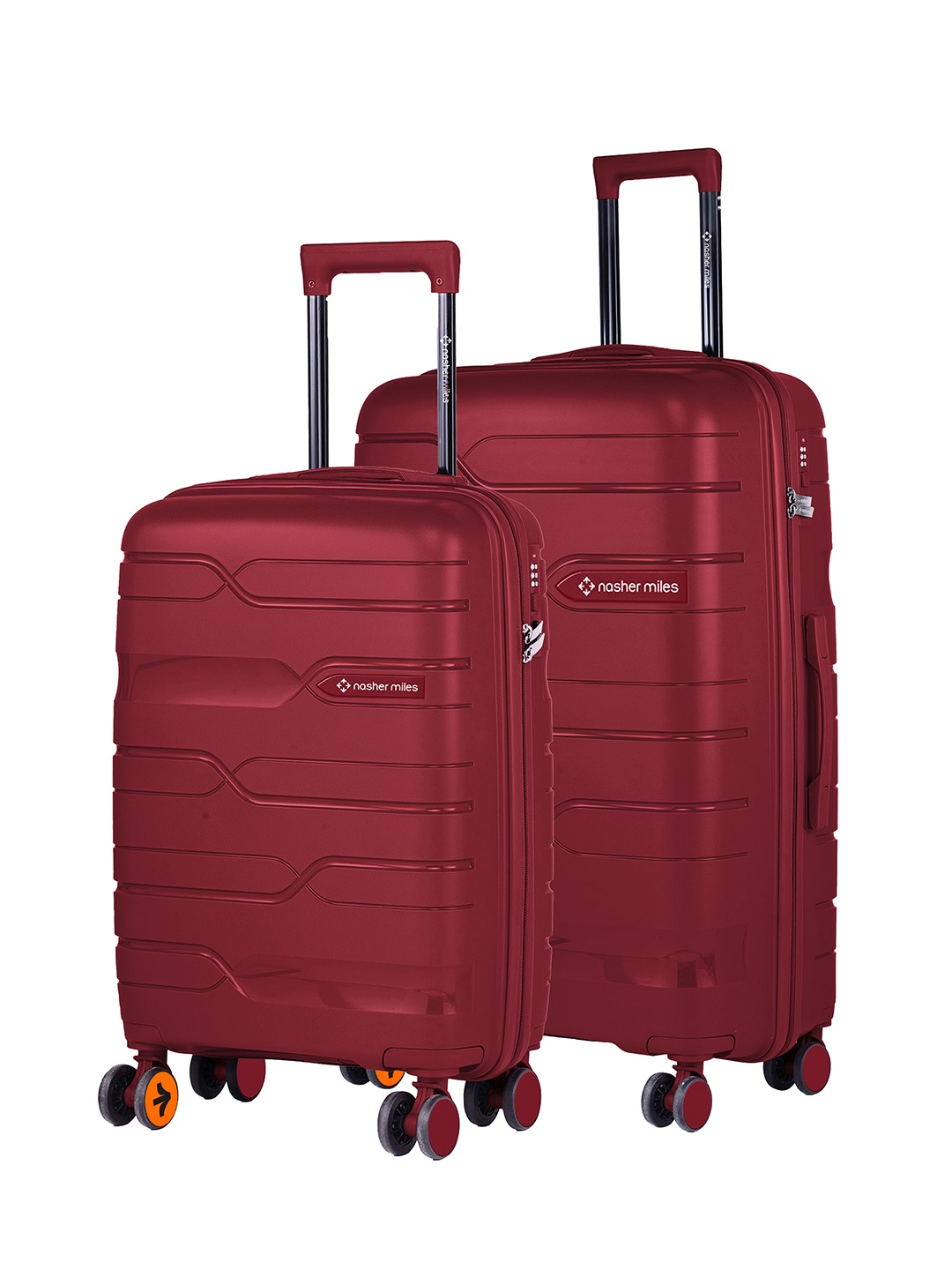 

Nasher Miles Paris Polypropylene Small-Medium Maroon Trolley Bags (55-65 cm)