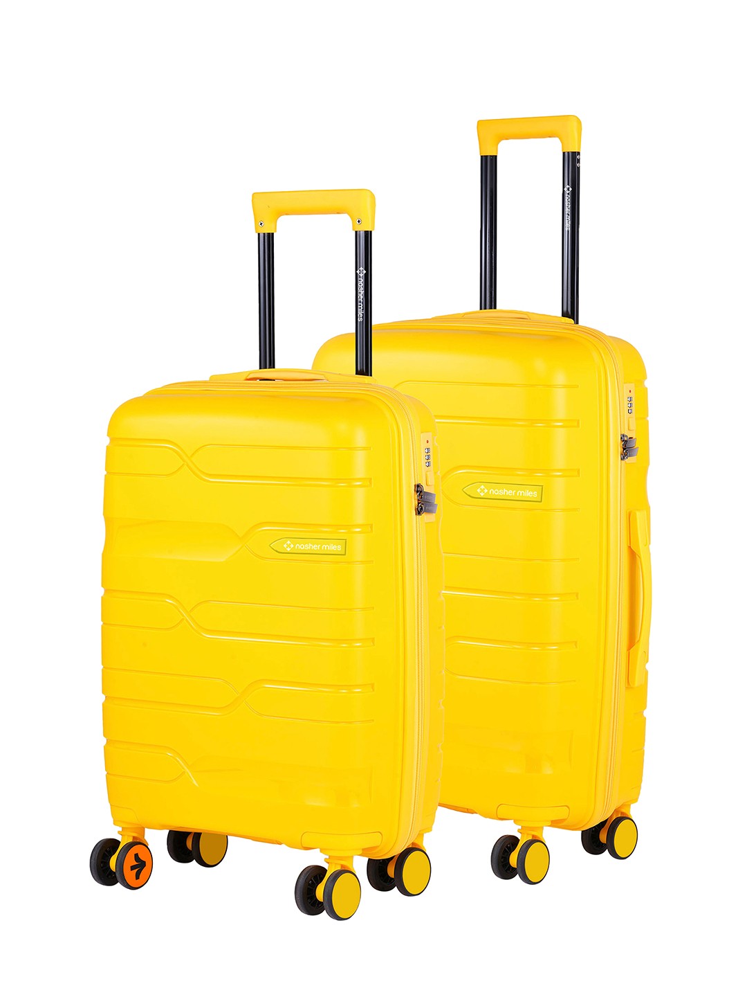 

Nasher Miles Paris Polypropylene Small-Medium Yellow Trolley Bags (55-65 cm)