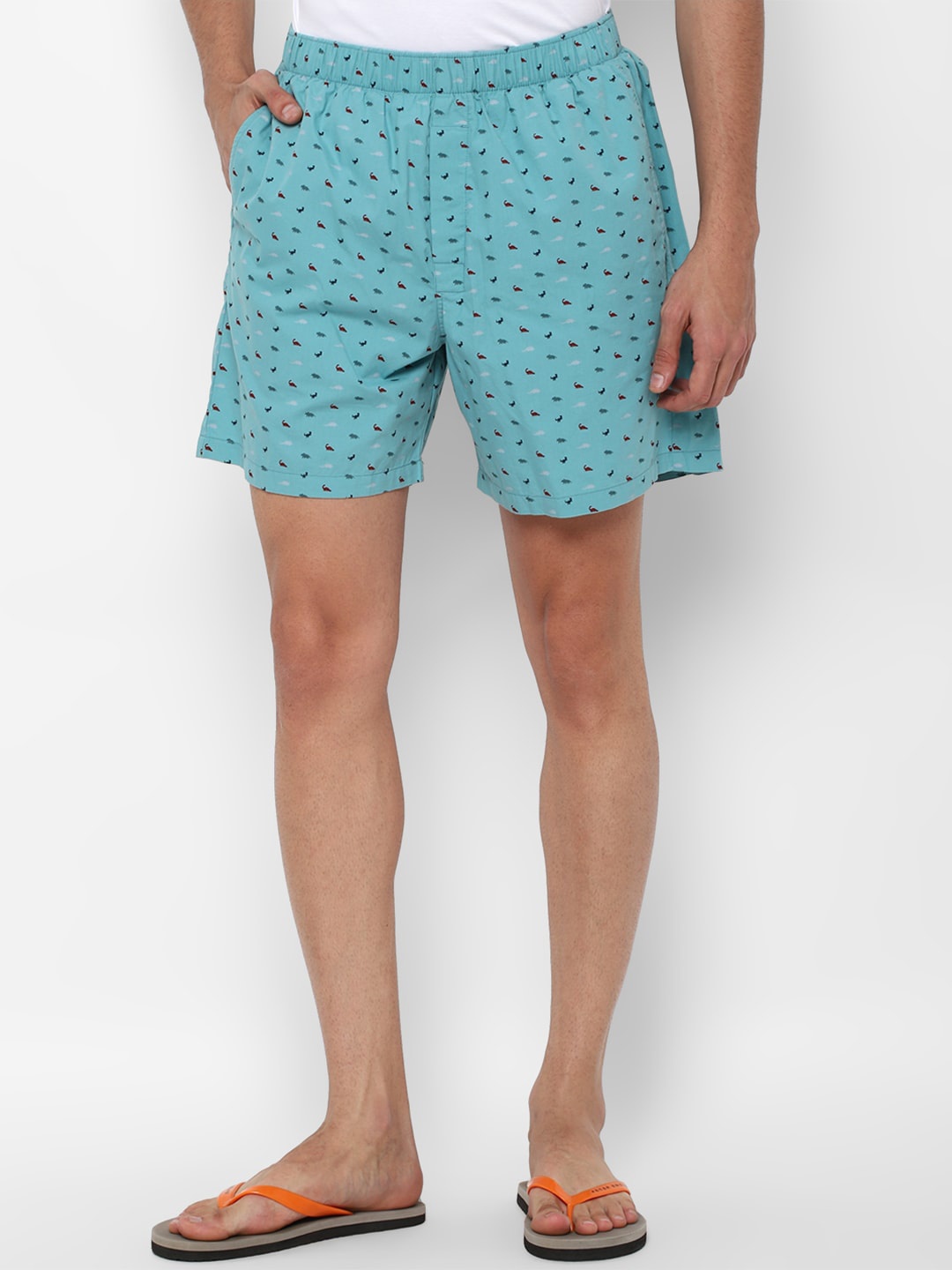 FOREVER 21 Men Blue Printed Shorts