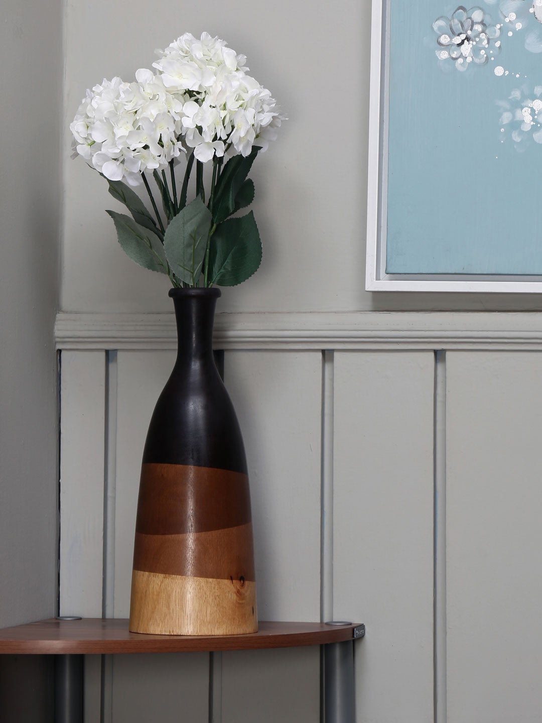 

Athome by Nilkamal White & Green Hydrangea Flower Bunch