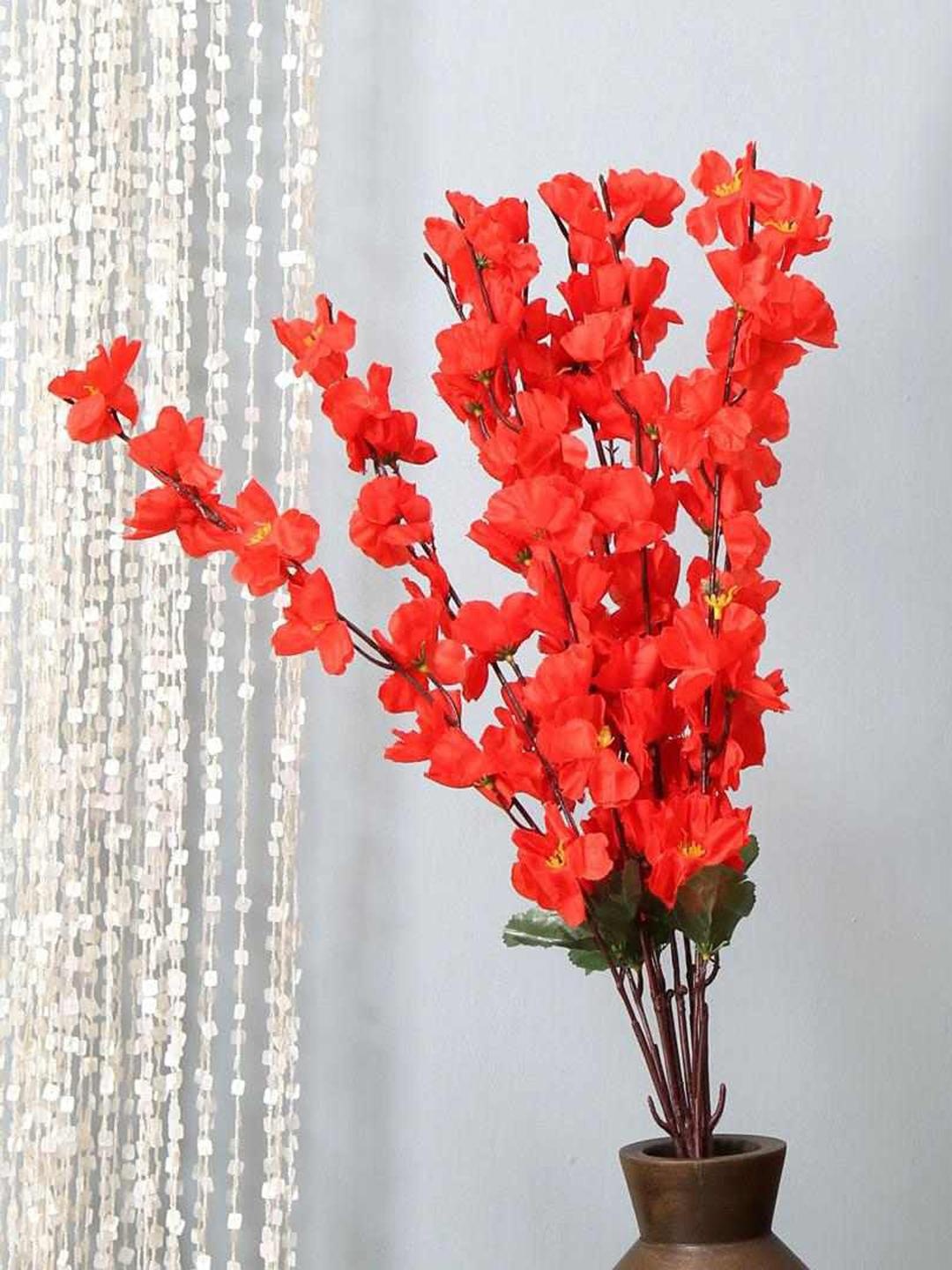 

Athome by Nilkamal Red & Green Artificial Bloom Red Flower Without Pot