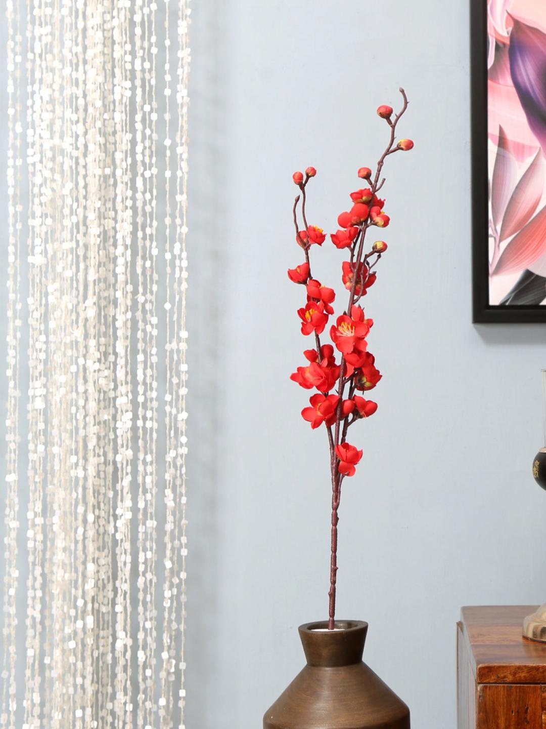 

Athome by Nilkamal Red Artificial Stick Plum Blossom Flower