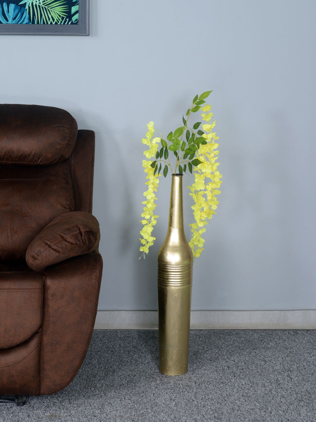 

Athome by Nilkamal Yellow & Green Artificial Stick Wisteria Flower
