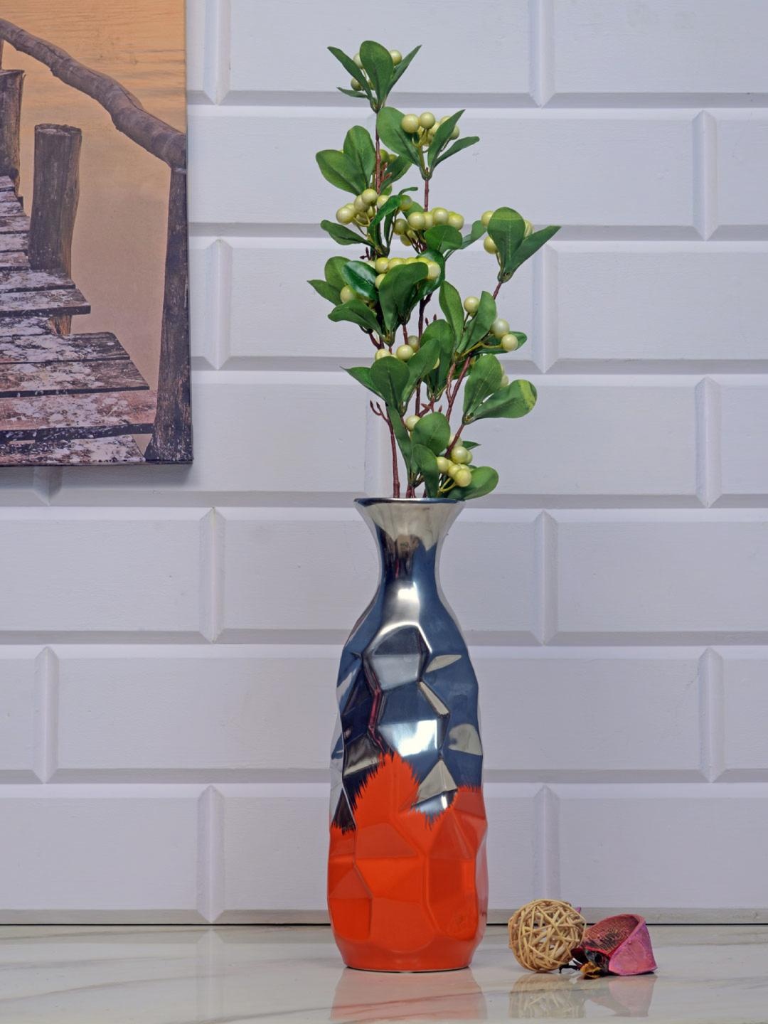 

Athome by Nilkamal White & Green Artificial Cherries White Flower Without Pot