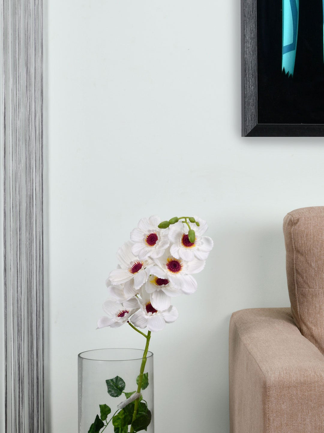 

Athome by Nilkamal White Artificial Galsang Flower Stick