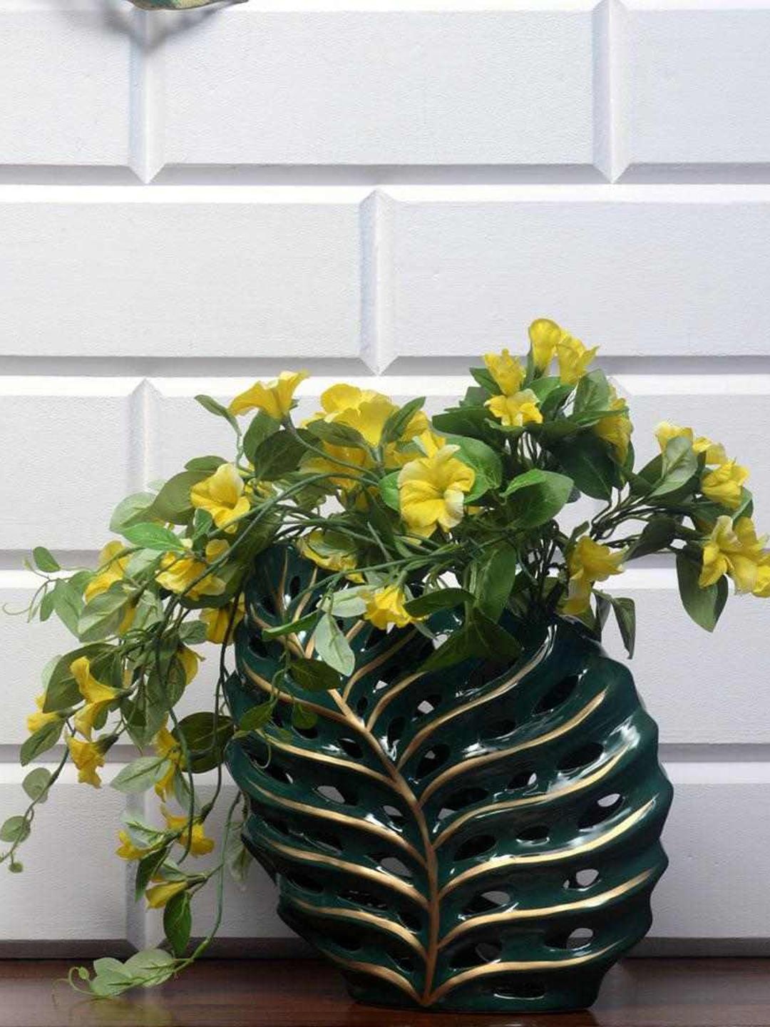 

Athome by Nilkamal Yellow & Green Artificial Creeper Floral Flower