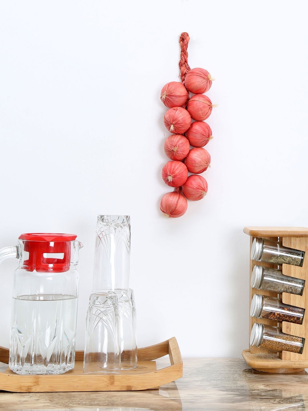 

Athome by Nilkamal Pink Bunch Onions Artificial Flower