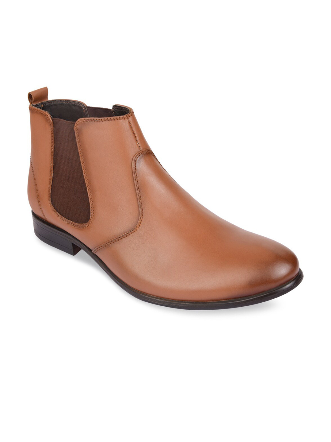 

Regal Men Tan Brown Solid Leather Formal Boots