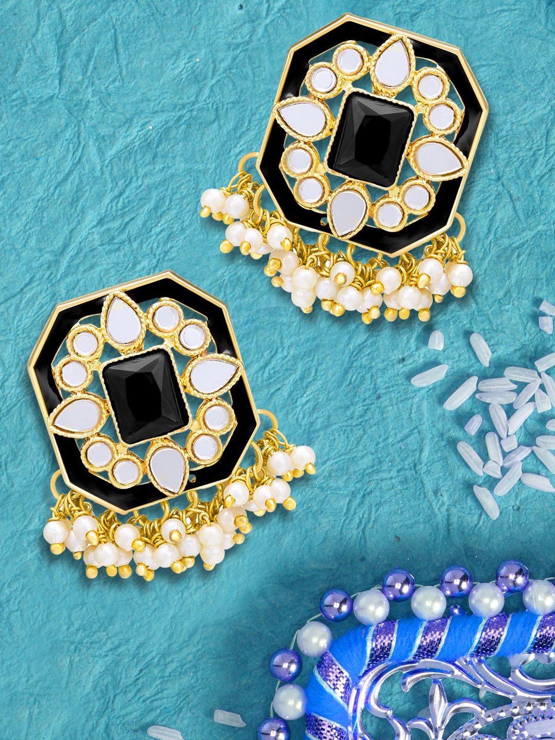 

LIVE EVIL Black Contemporary Drop Earrings