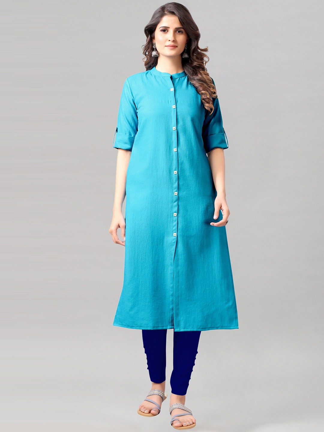 

KALINI Women Turquoise Blue Kurta