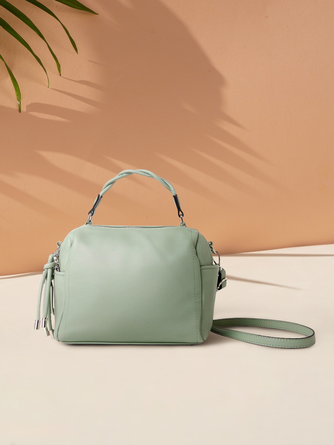 

Vero Moda Green PU Structured Handheld Bag