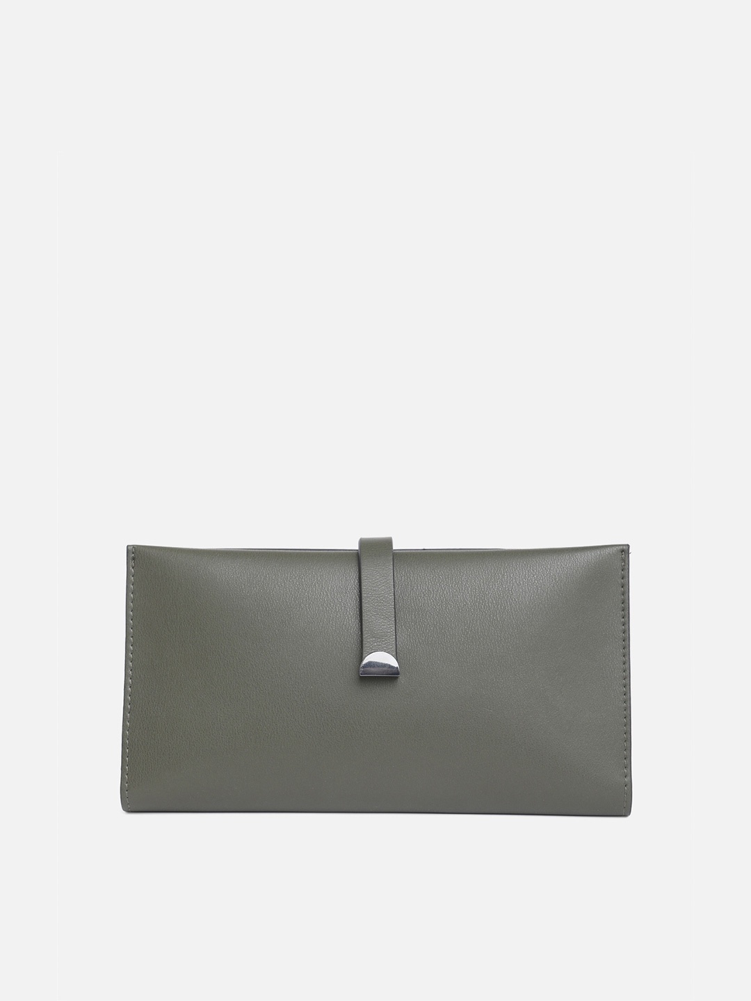 

Vero Moda Women Olive Green PU Two Fold Wallet