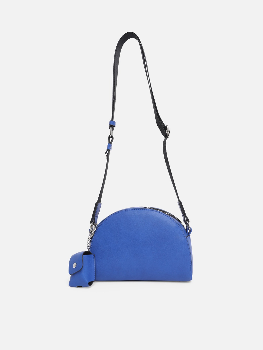 

Vero Moda Blue PU Structured Shoulder Bag with Fringed
