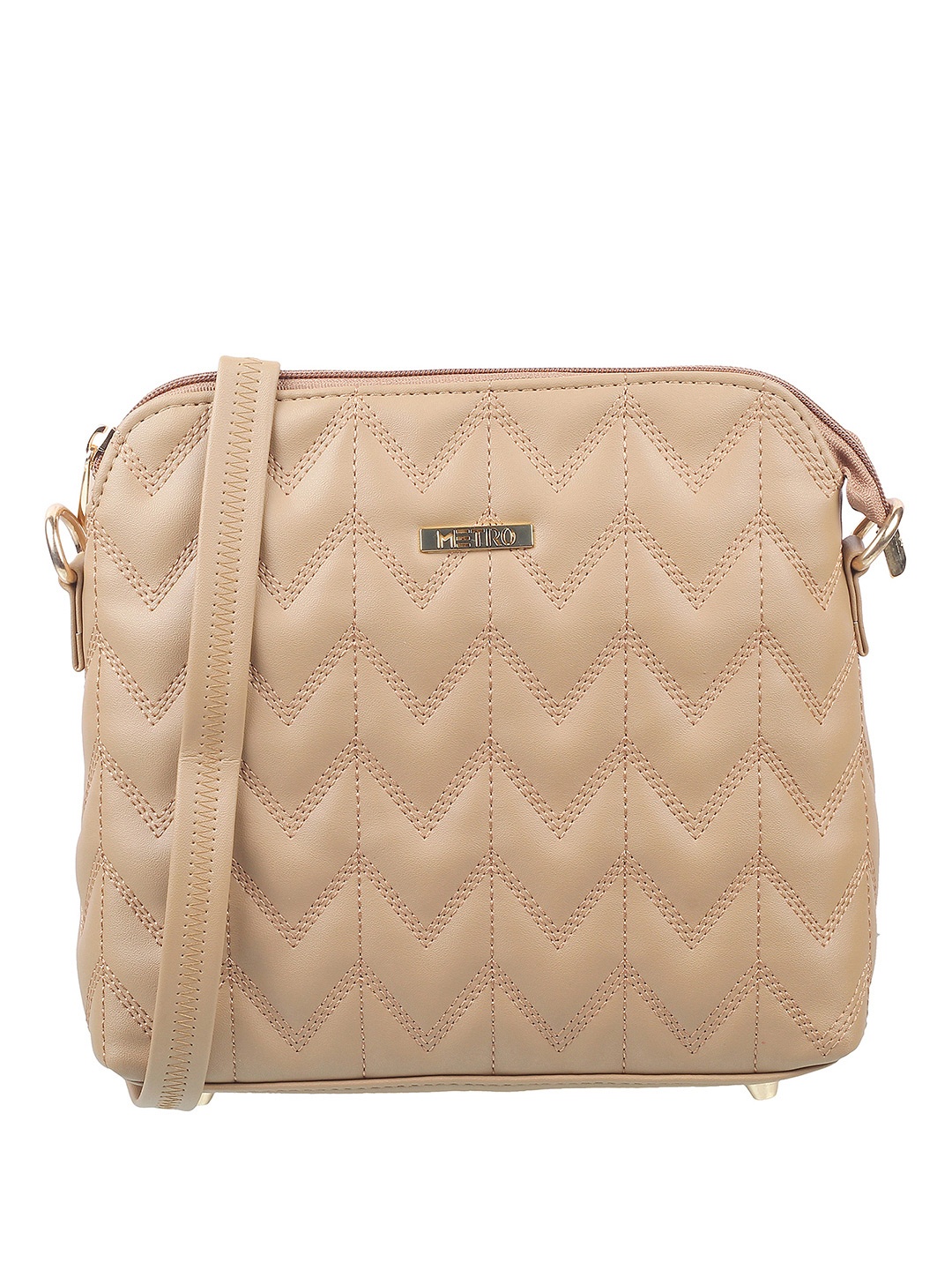 

Metro Beige Structured Sling Bag