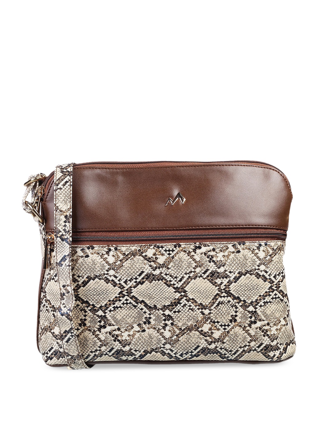 

Metro Brown Textured Structured Sling Bag