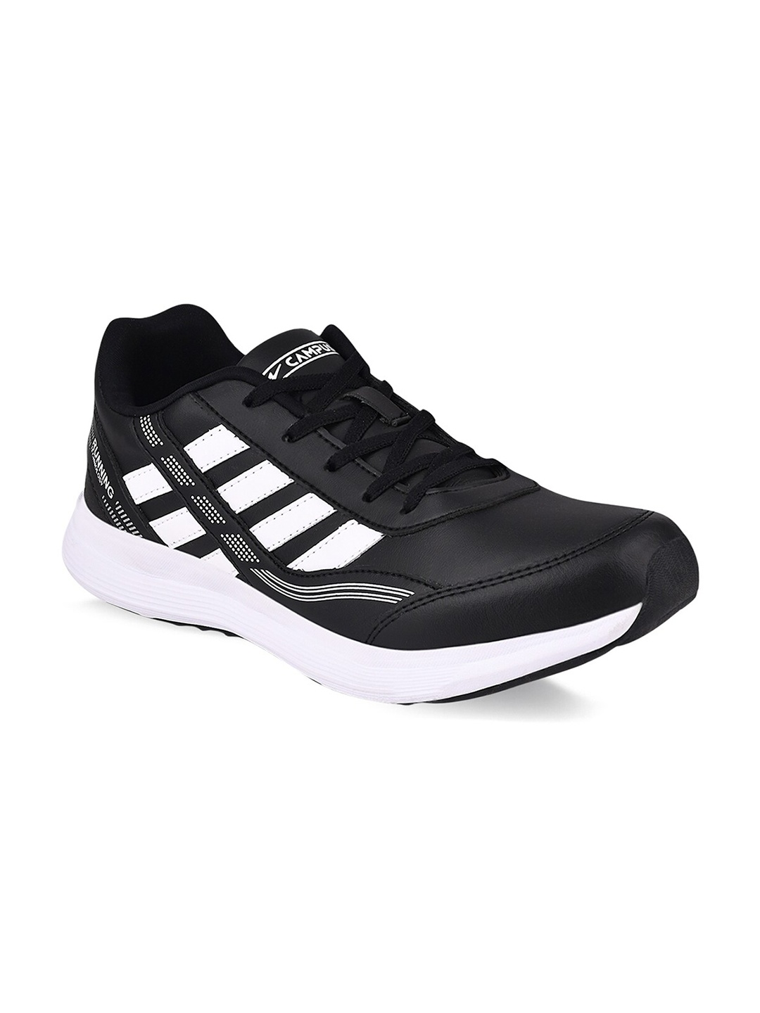 

Campus Men Round Toe Running Shoes, Black