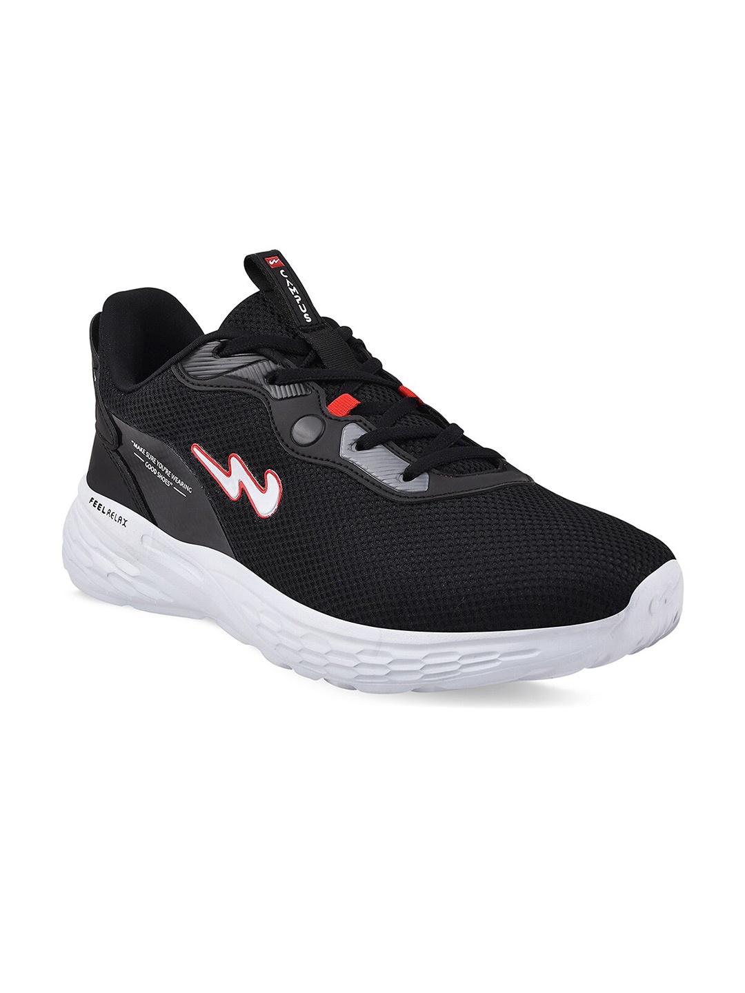 

Campus Men Black Mesh Running Shoes