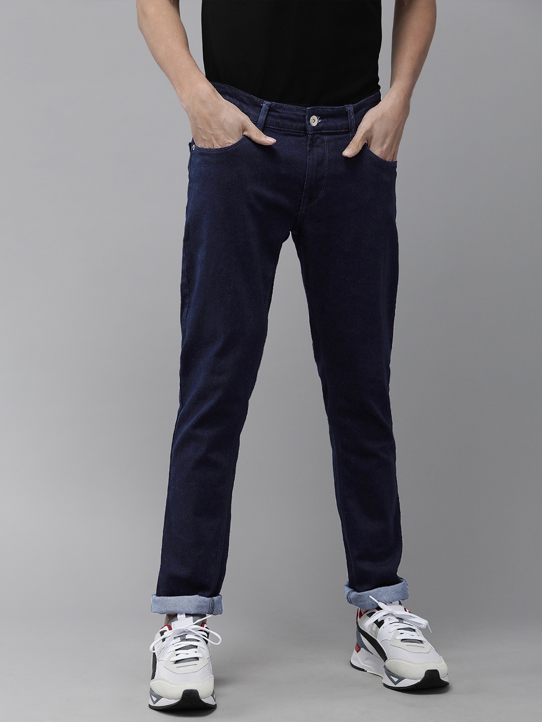 

SPYKAR Men Navy Blue Skinny Fit Low-Rise Stretchable Jeans