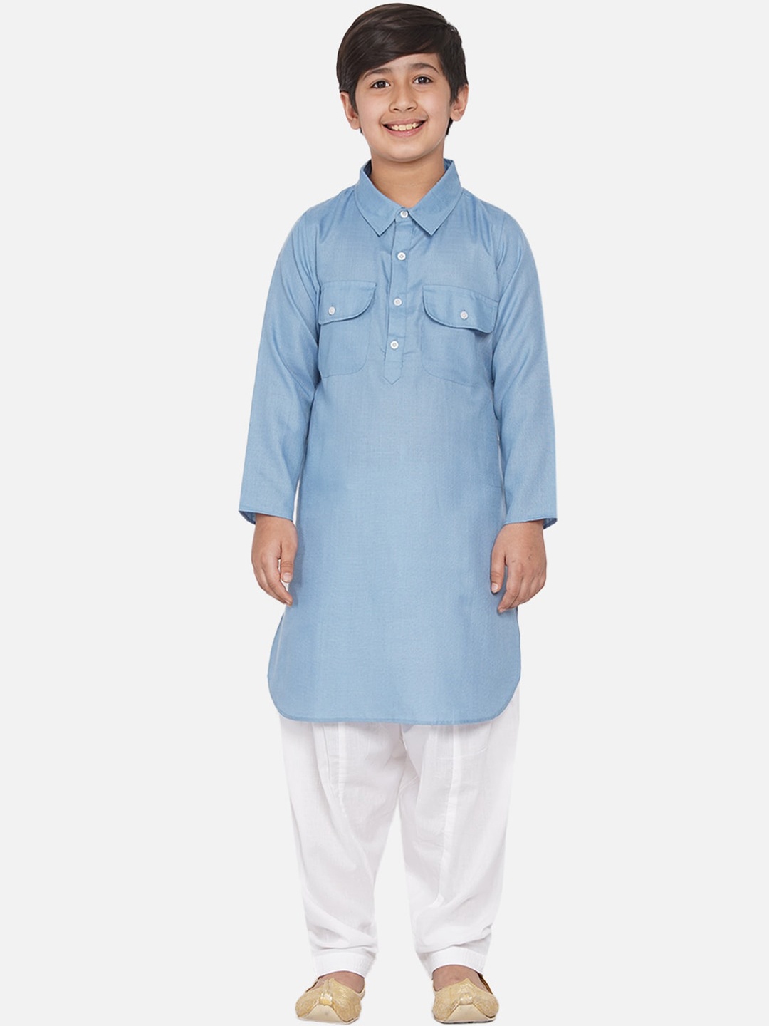 

titliyan Boys Blue Pathani Kurta