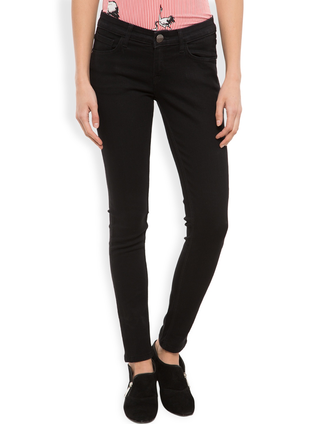 

Tokyo Talkies Women Black Skinny Fit Stretchable Jeans