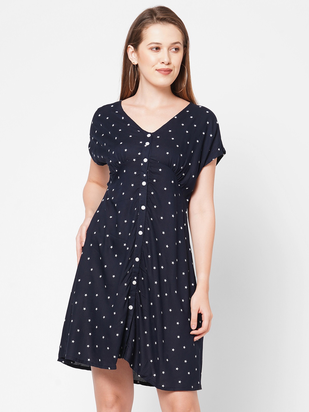 

109F Black Empire Dress