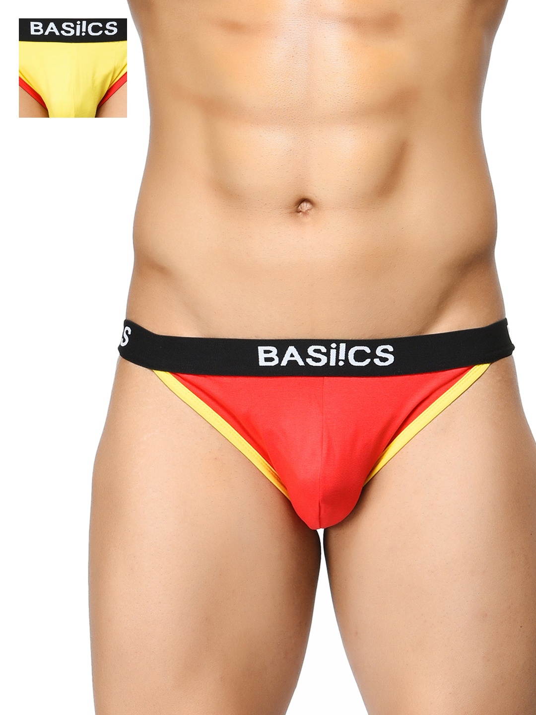 

BASIICS by La Intimo Men Pack of 2 Briefs BCSBR020B036, Red