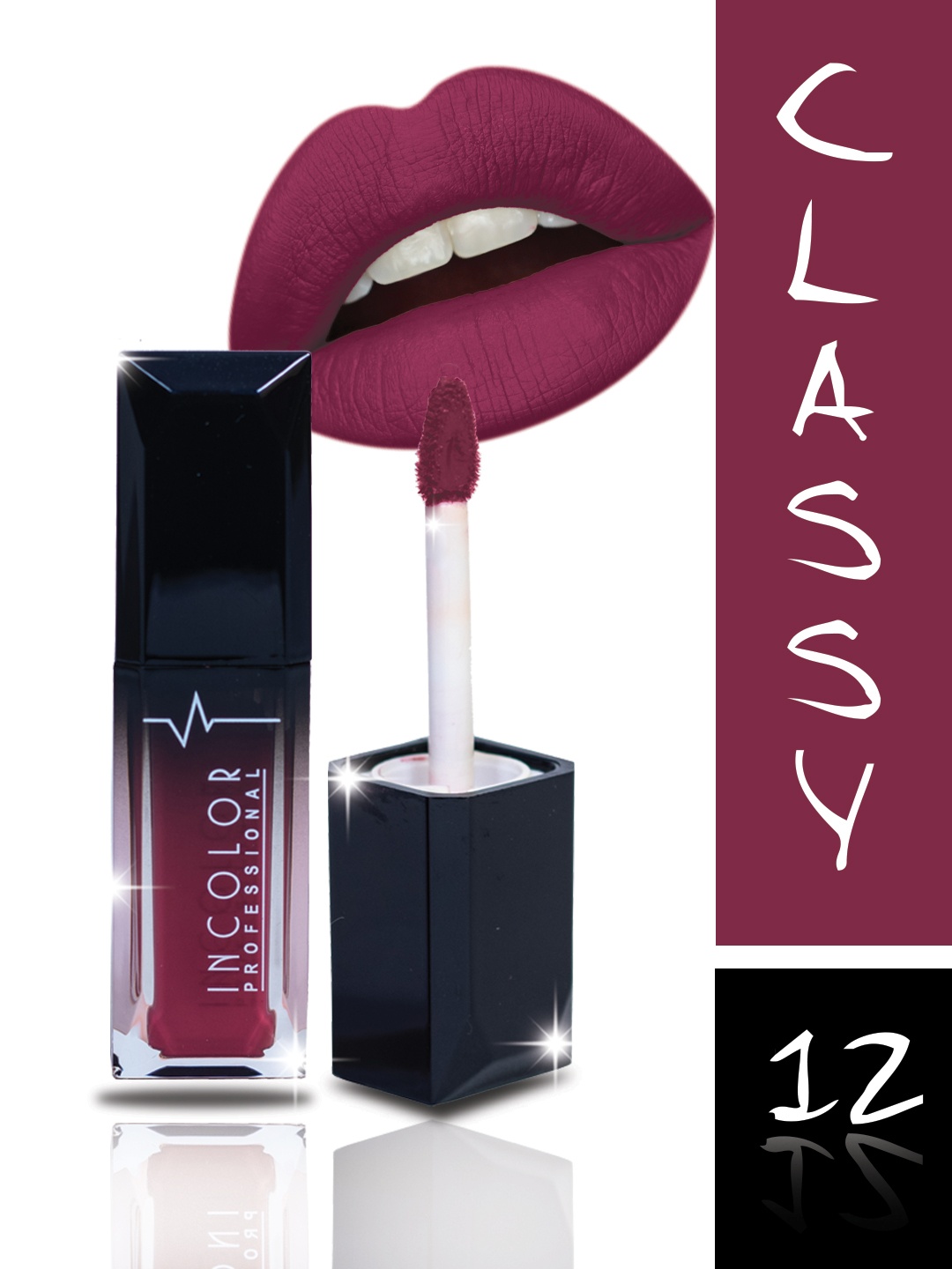

INCOLOR Professional Matte Mini Lip Gloss Classy, Violet