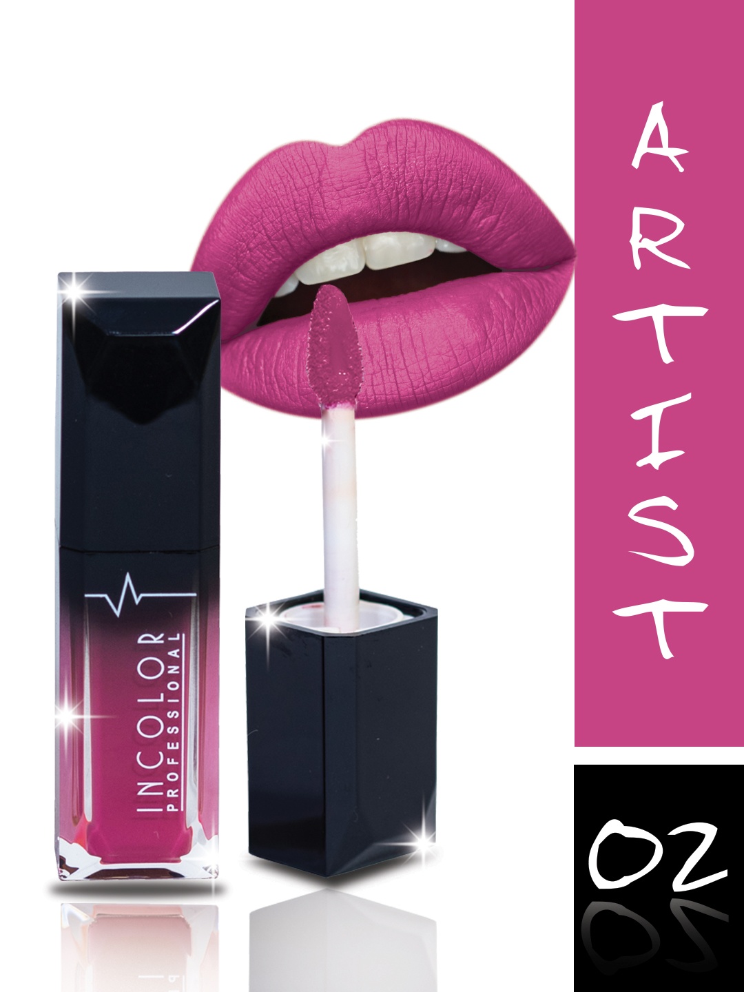 

INCOLOR Purple Professional Matte Mini Lip Gloss Artist 02