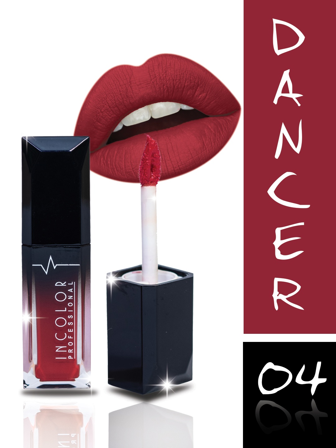

INCOLOR Professional Matte Mini Lip Gloss, Red