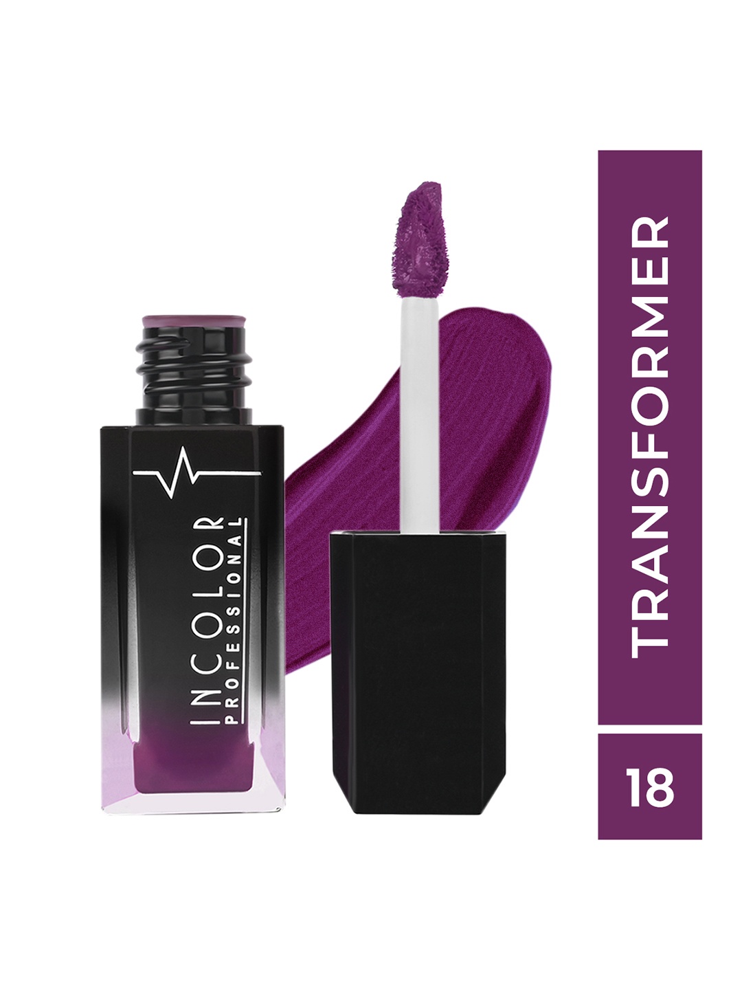 INCOLOR Professional Matte Mini Lip Gloss 8 ML - Transformer 18, Purple