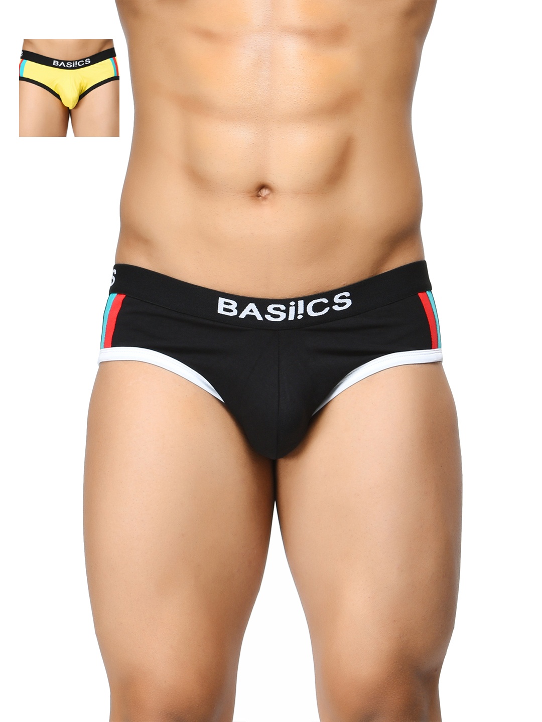 

BASIICS by La Intimo Pack of 2 Briefs BCSBR030B026, Yellow