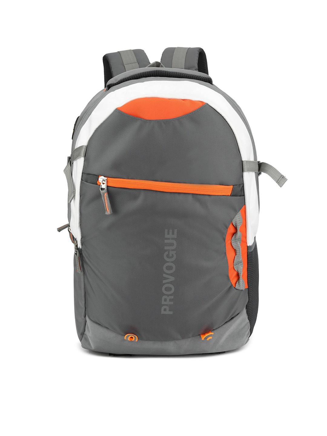 

Provogue Unisex Grey & Orange Backpack with Reflective Strip