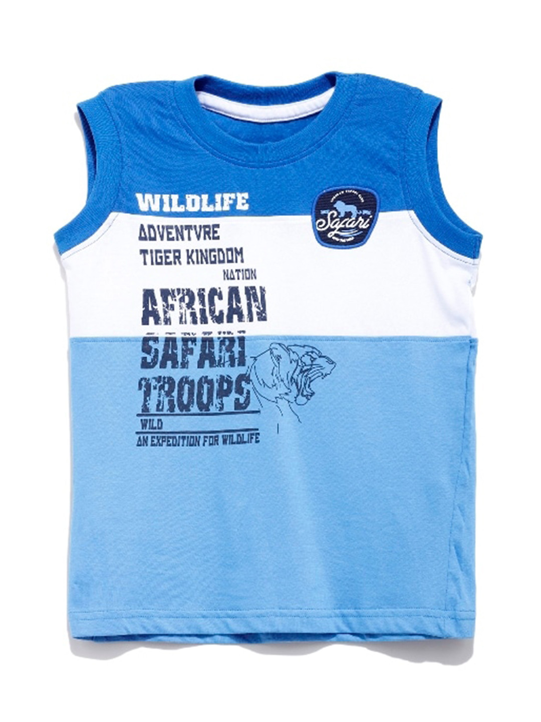 

UNDER FOURTEEN ONLY Boys Blue Printed T-shirt